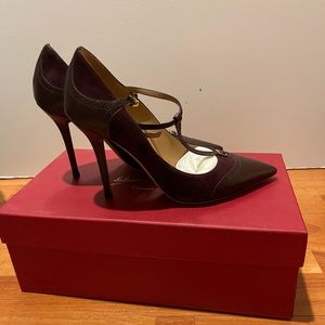 Salvatore Ferragamo Nalia Rouge Pump Size 7